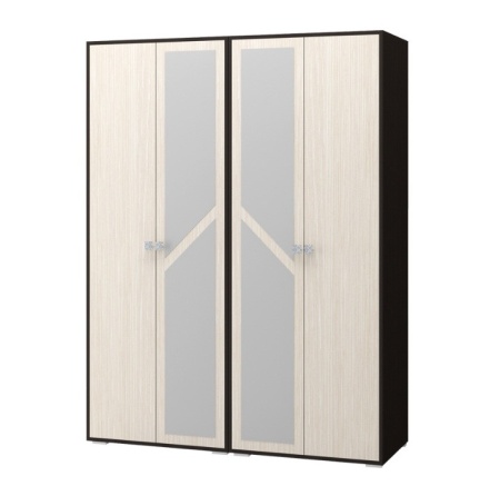 Шкаф 4-х Створчатый Каролина-2 Венге/Ясень Шимо Светлый (1,6х2,22х0,48)