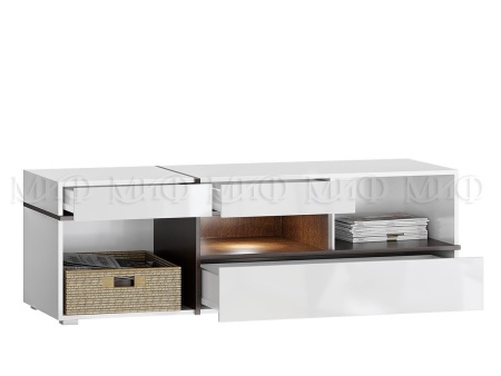 Тумба TV Мадрид МДФ Белый Глянец (Ш-1500 мм x В-500 мм x Г-524 мм)